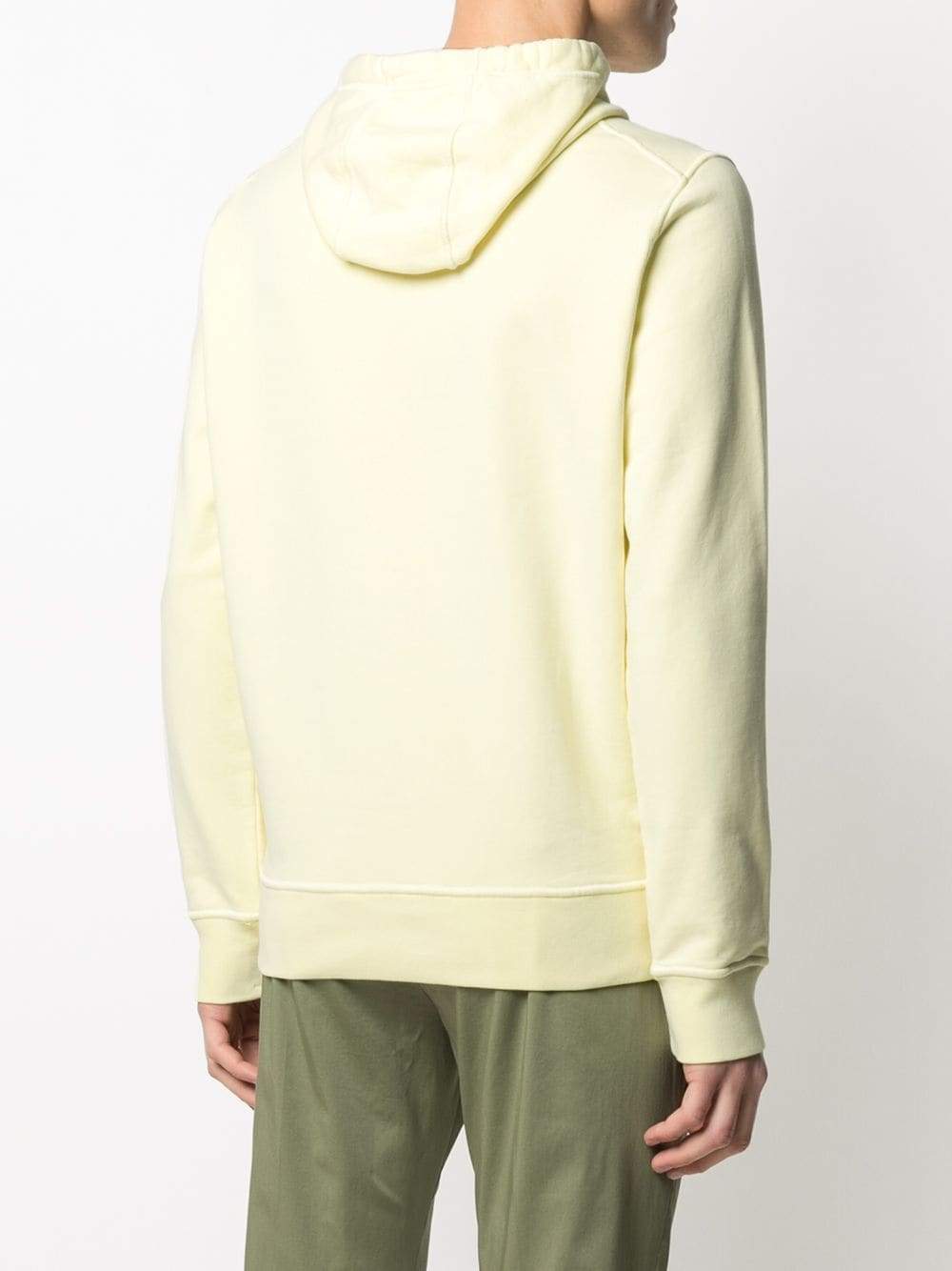 STONE ISLAND Logo Patch Hoodie Yellow - MAISONDEFASHION.COM