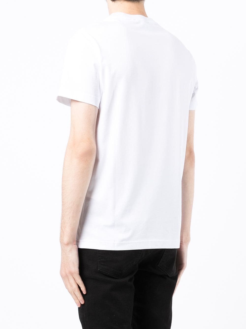 VERSACE  Logo-print crew-neck T-shirt White - MAISONDEFASHION.COM