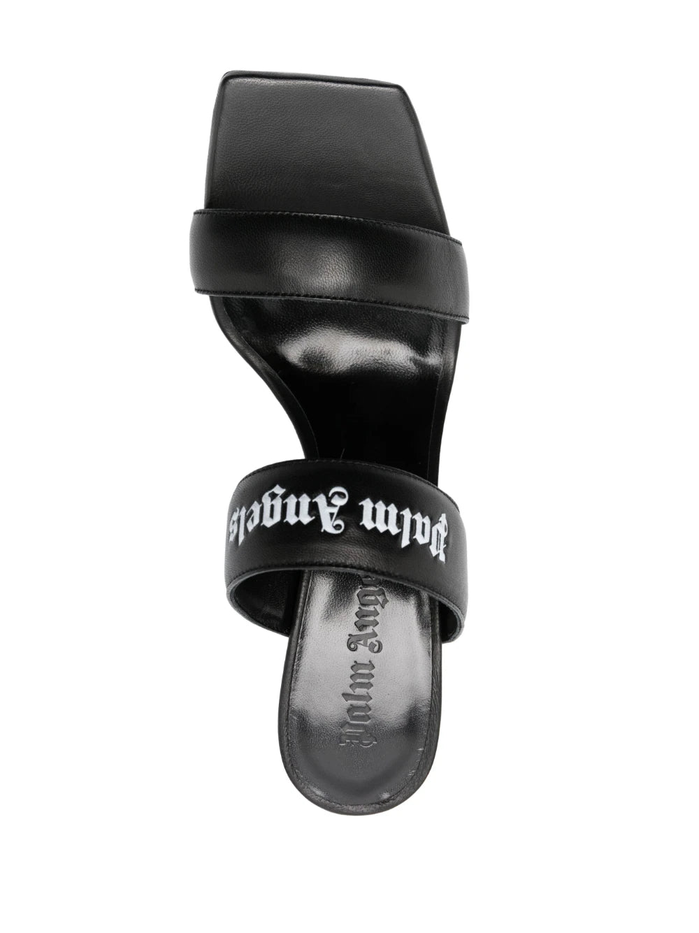 PALM ANGELS WOMEN PA Logo Band Sandal 90 Black/White - MAISONDEFASHION.COM