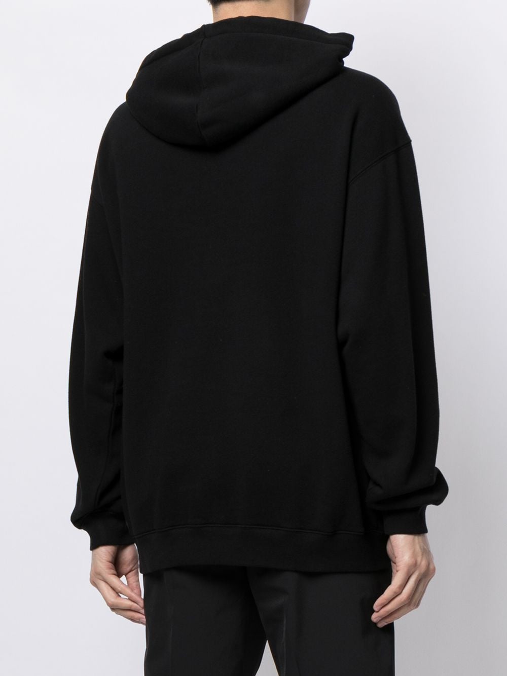 BALENCIAGA Pixel Logo Hoodie Black - MAISONDEFASHION.COM