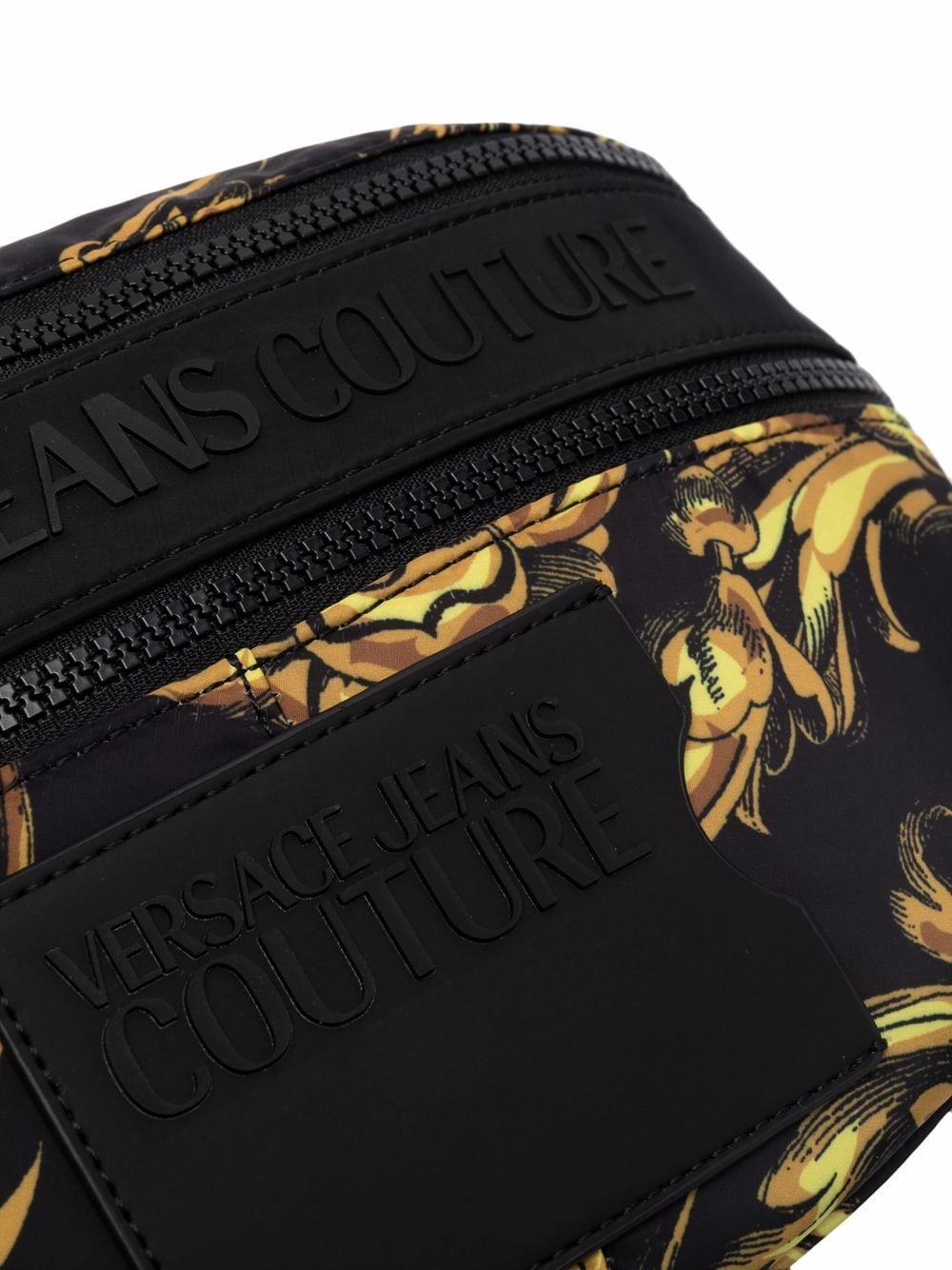 VERSACE JEANS COUTURE Baroque Print Belt Bag Black - MAISONDEFASHION.COM