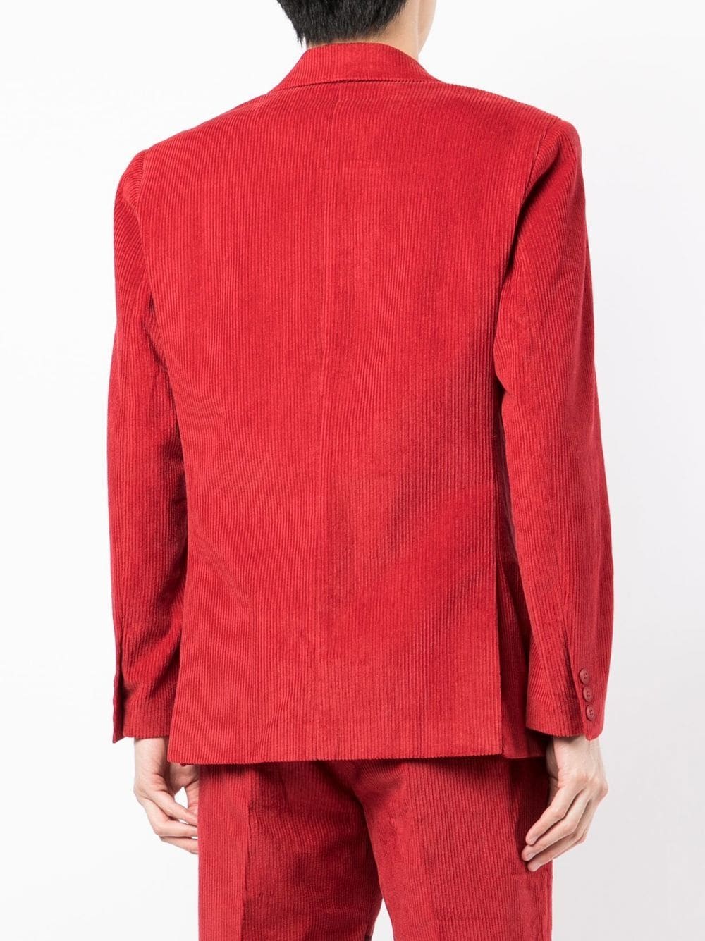 KIDSUPER Double-breasted corduroy blazer Red - MAISONDEFASHION.COM