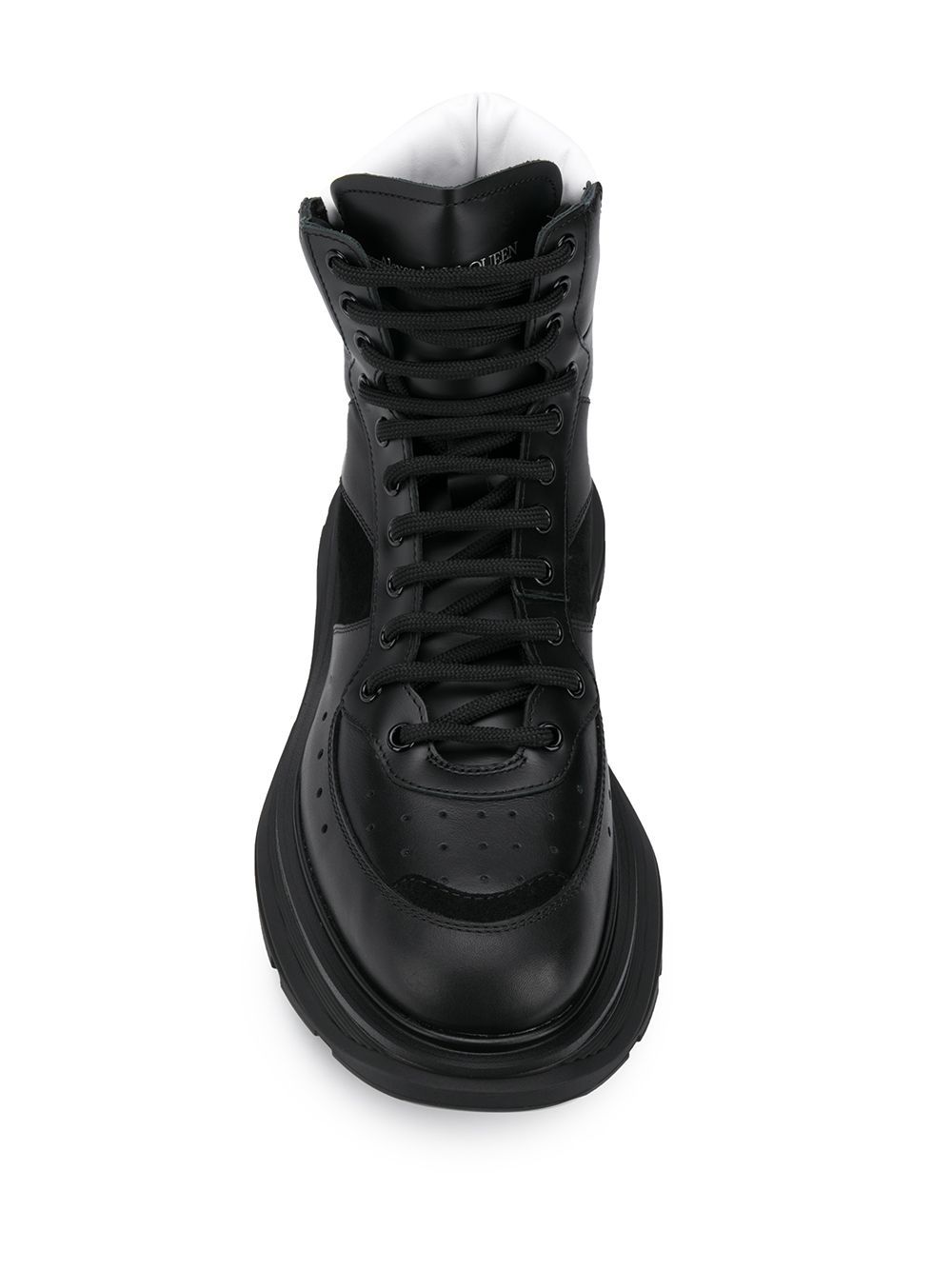 Alexander McQueen Lace Up High Top Sneakers Black - Maison De Fashion 