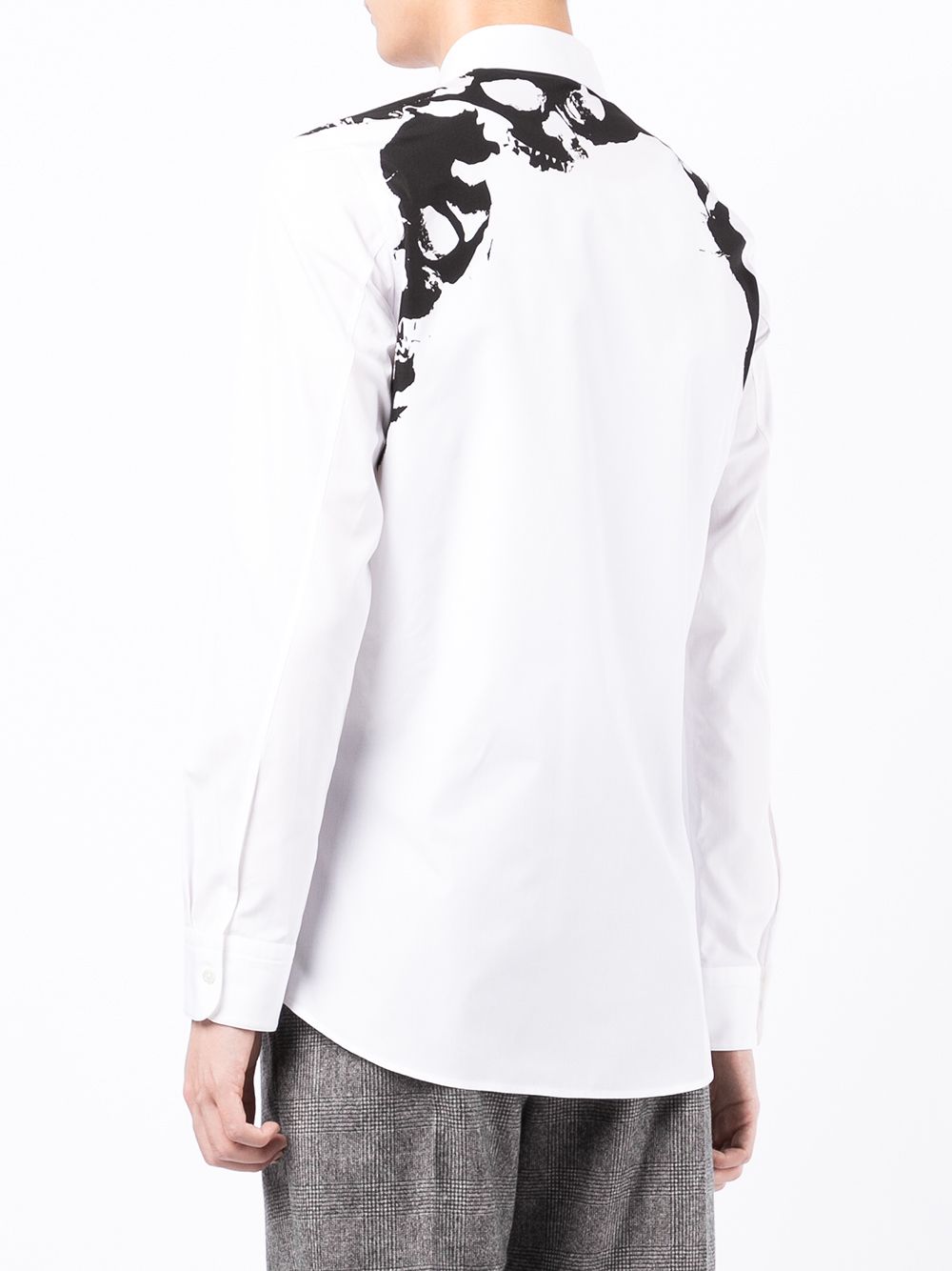 ALEXANDER MCQUEEN Shirt White/Black - MAISONDEFASHION.COM