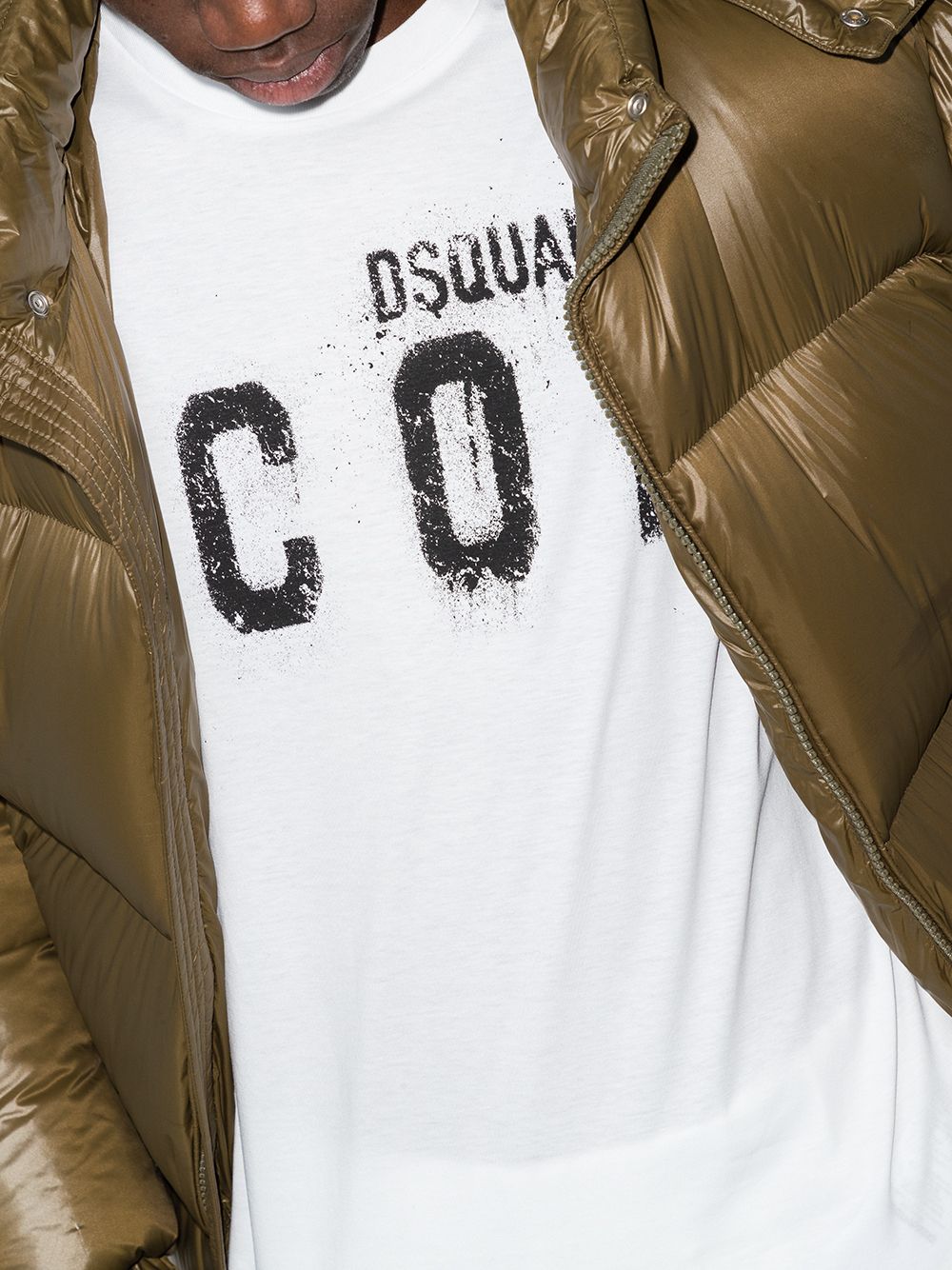 DSQUARED2 Icon Spray T-Shirt White - MAISONDEFASHION.COM