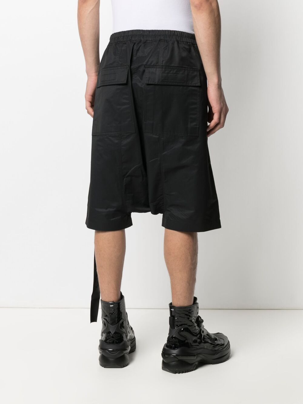 RICK OWENS DRKSHDW Drop-crotch shorts Black - MAISONDEFASHION.COM