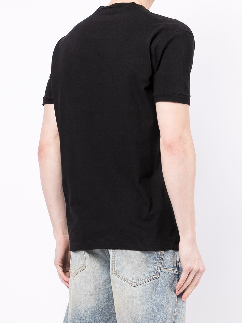 DSQUARED2 Flowers Print T-Shirt Black - MAISONDEFASHION.COM