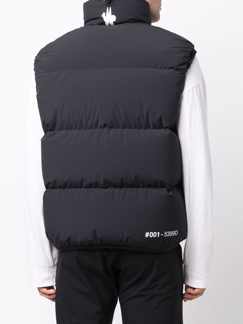 MONCLER GRENOBLE Logo Nantaux Padded Down Gilet Black