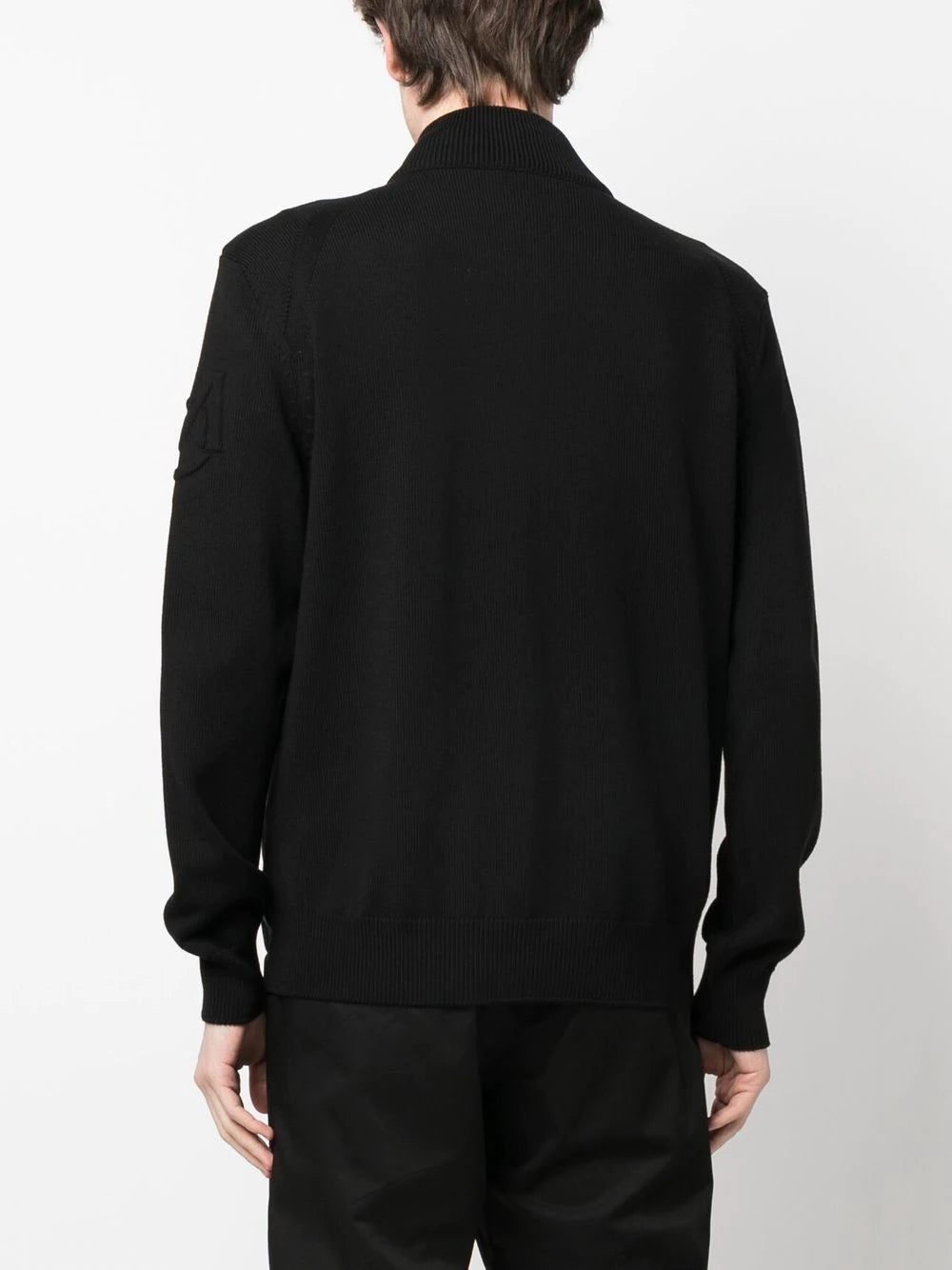 MONCLER Padded Cardigan Jacket Black - MAISONDEFASHION.COM