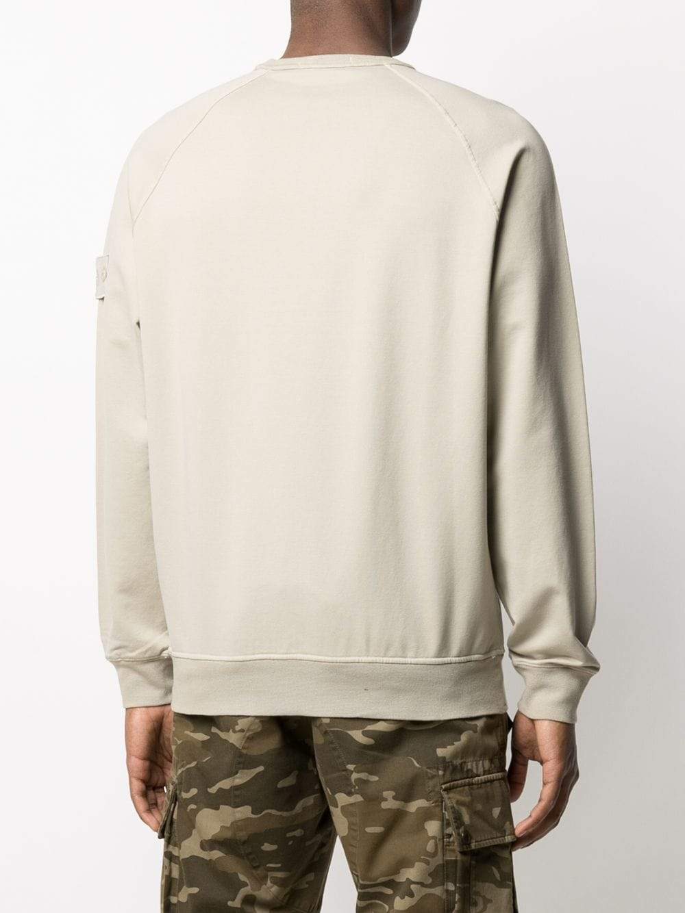 STONE ISLAND Ghost Crewneck Sweatshirt Beige - MAISONDEFASHION.COM