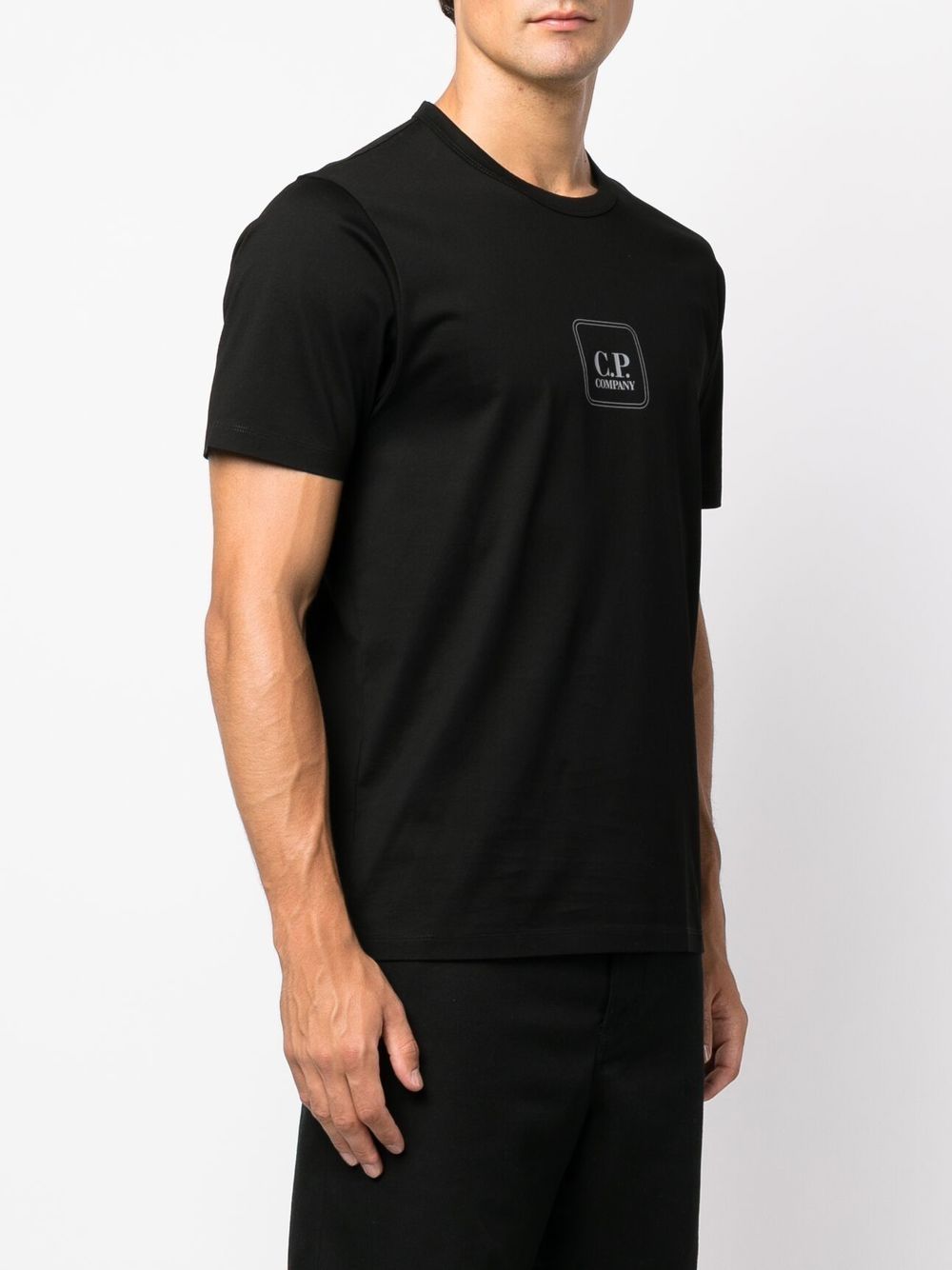 C.P COMPANY  Logo crew-neck T-shirt Black - MAISONDEFASHION.COM