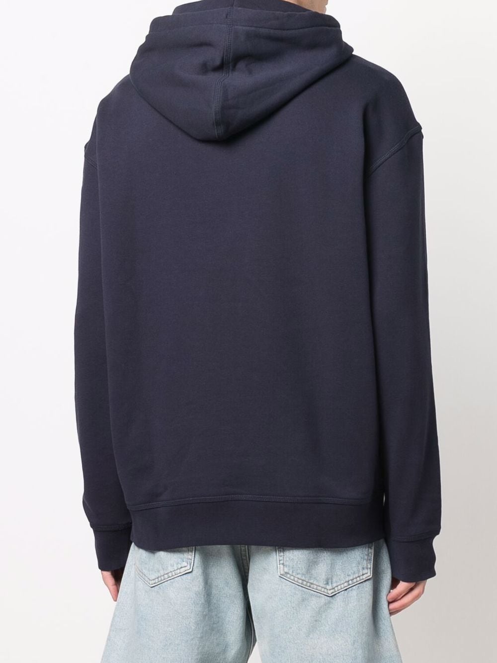 BOSS X RUSSELL ATHLETIC Embroidered-logo hoodie Navy