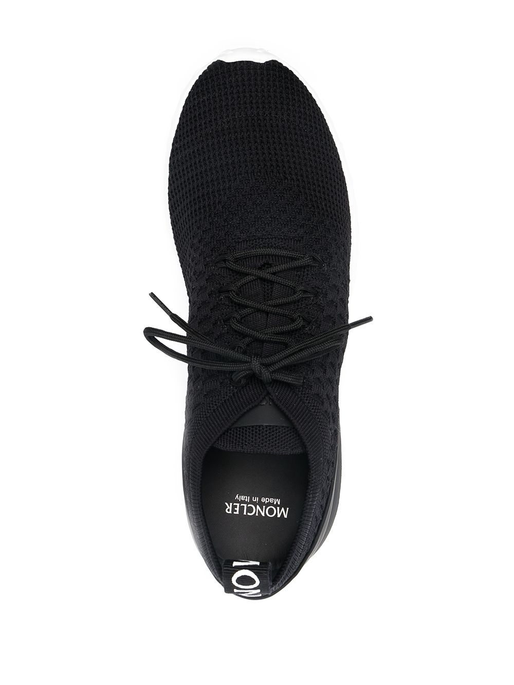 MONCLER Emilien Knit Sneakers Black - MAISONDEFASHION.COM