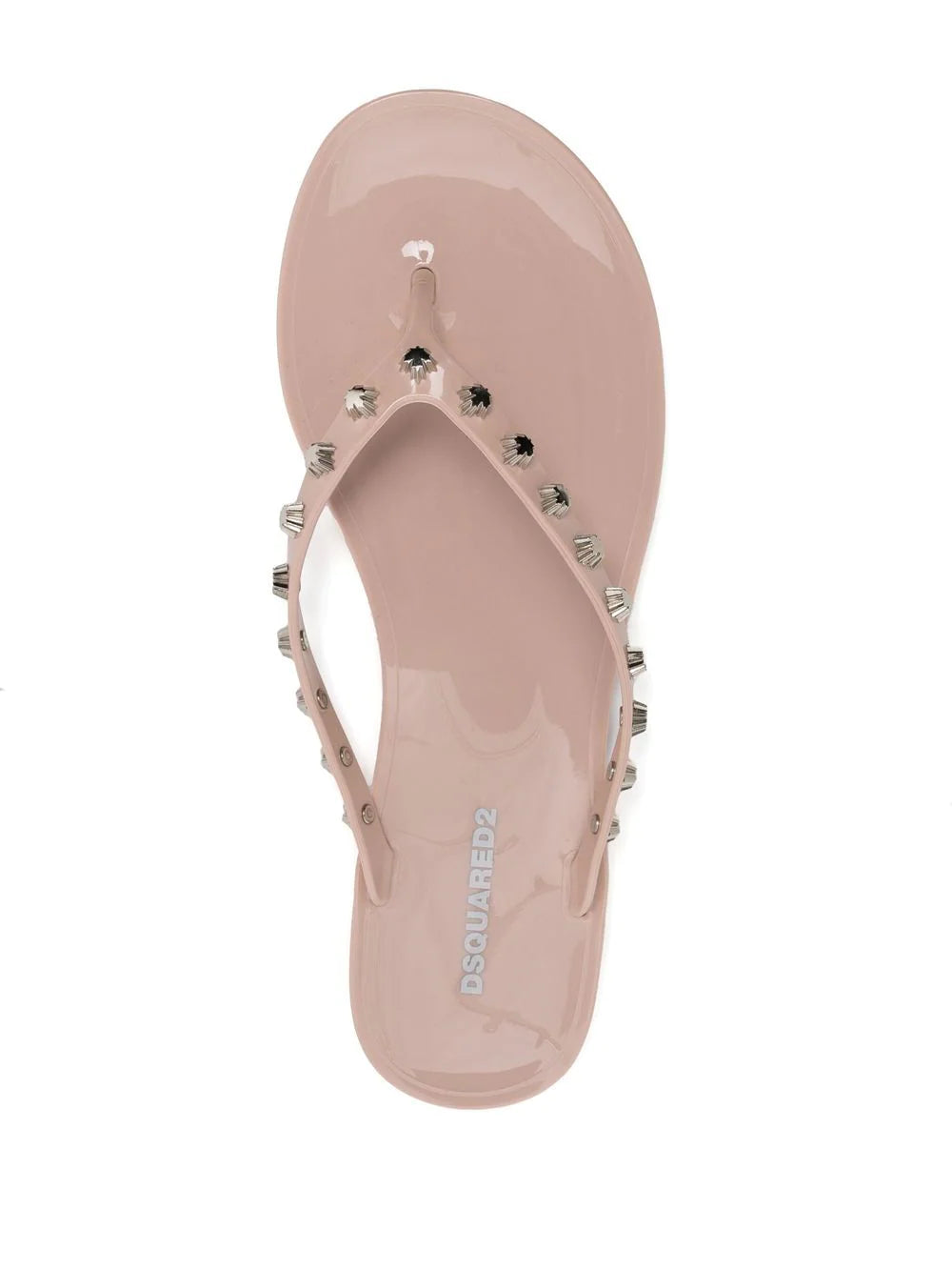 DSQUARED2 Stud-embellished thong sandals Pink - MAISONDEFASHION.COM