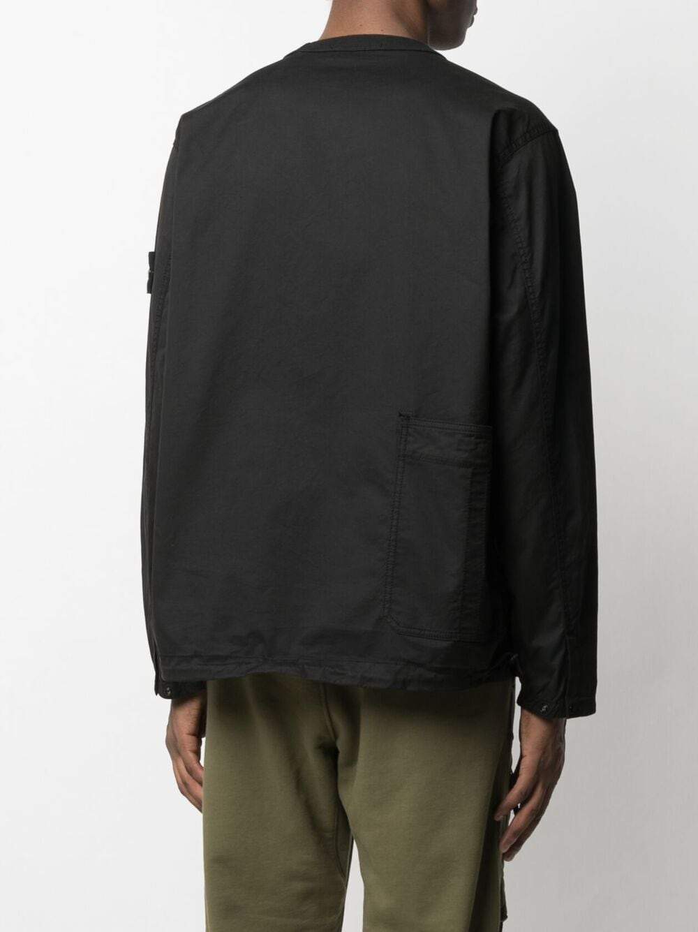 STONE ISLAND Tunic Overshirt Black - MAISONDEFASHION.COM