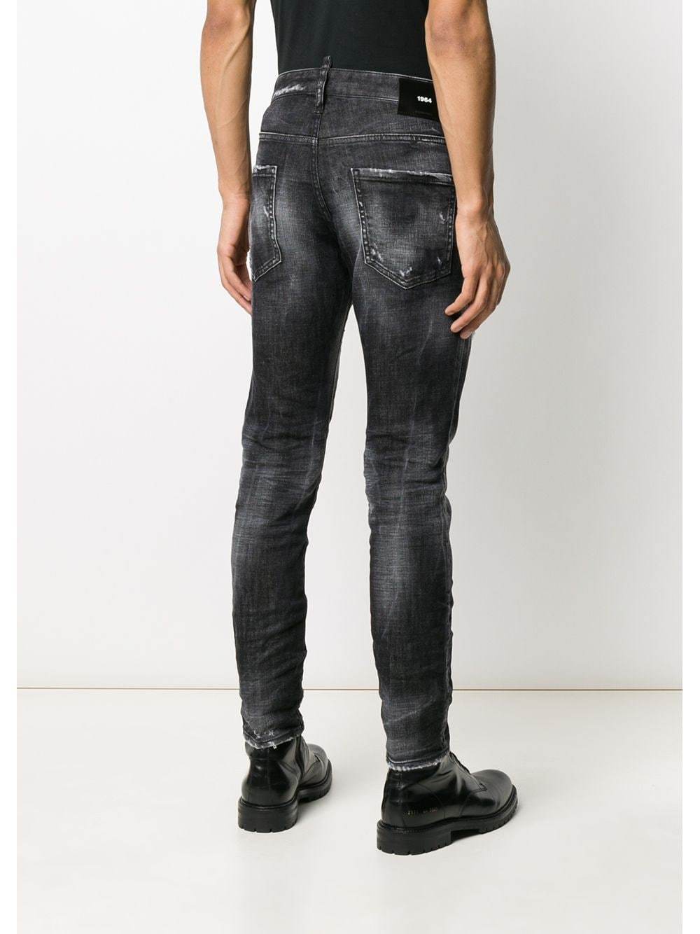 DSQUARED2 Skater Distressed Jeans Black - Maison De Fashion 