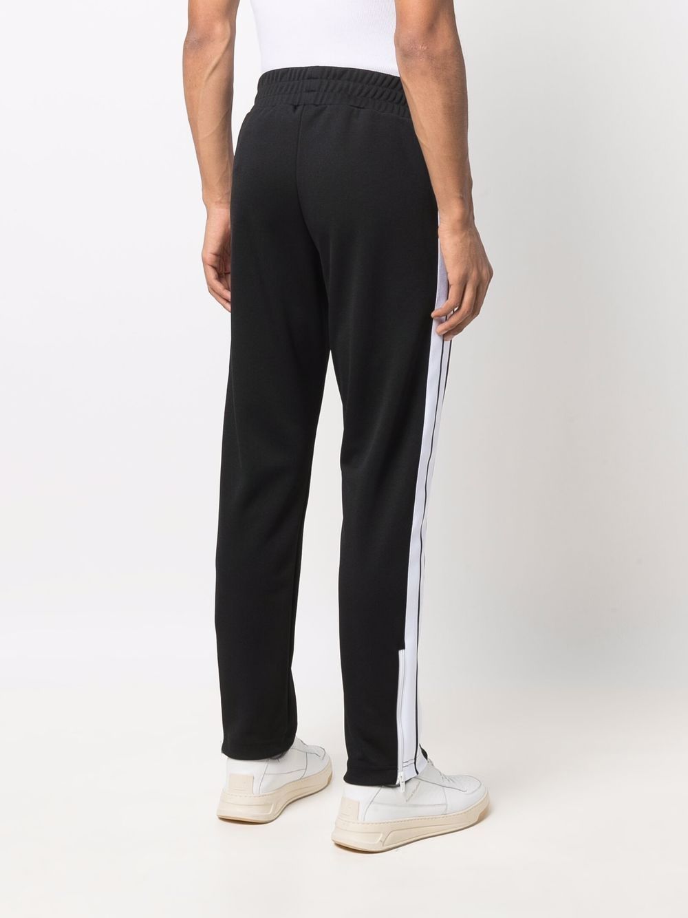 PALM ANGELS Logo Slim Track Pants Black/White - MAISONDEFASHION.COM