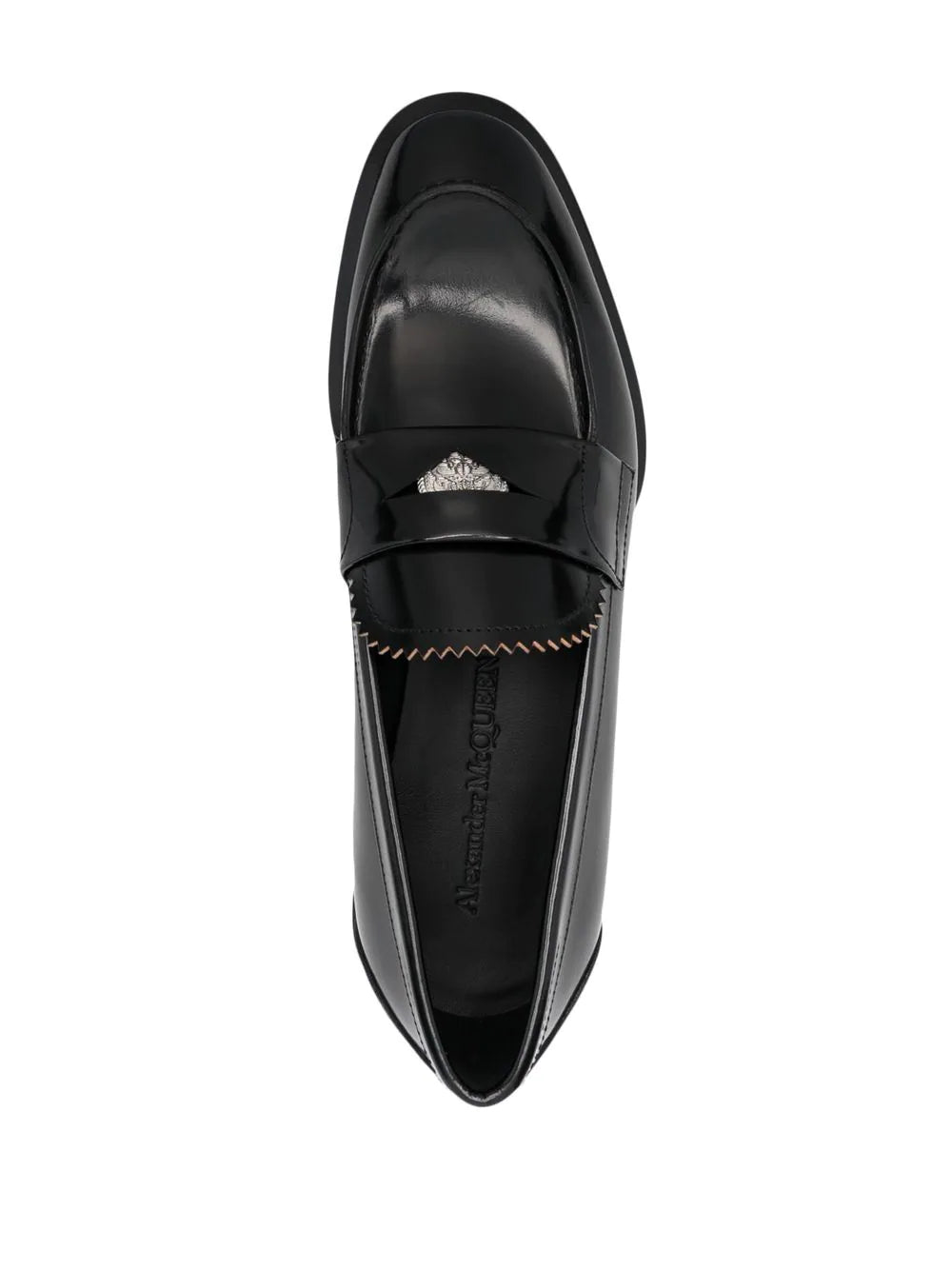 Alexander McQueen Coin Embellished Loafers Black - MAISONDEFASHION.COM