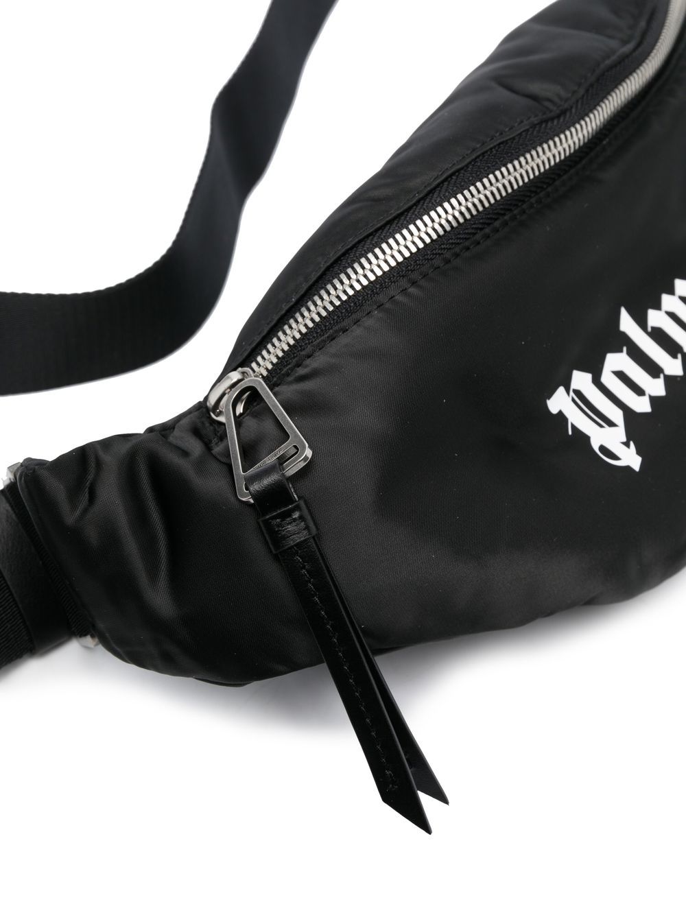 PALM ANGELS Classic Logo Fanny Pack Black/White - MAISONDEFASHION.COM