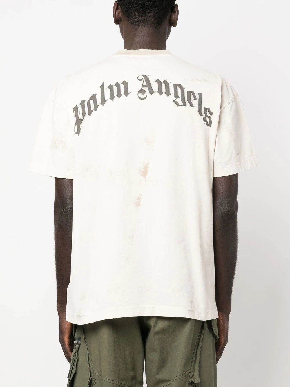 PALM ANGELS Palm Neon Tee Off White - MAISONDEFASHION.COM