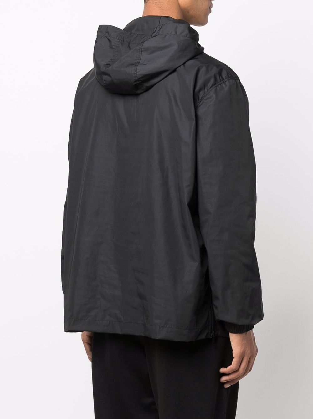 LANVIN Logo Embroidered Windbreaker Black - MAISONDEFASHION.COM