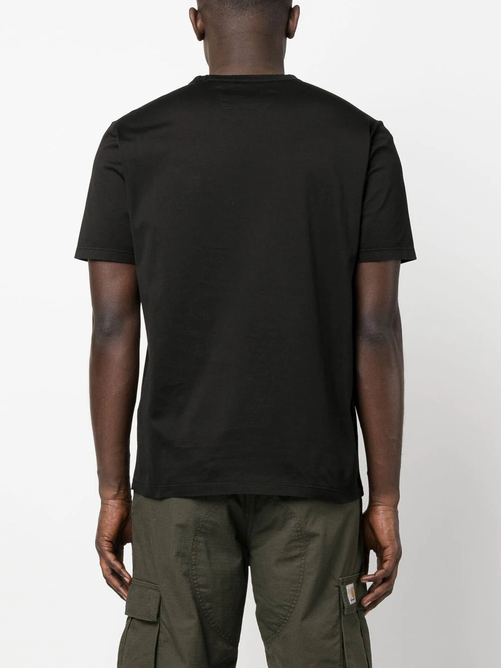 C.P. COMPANY Small Logo Patch T-shirt Black - MAISONDEFASHION.COM