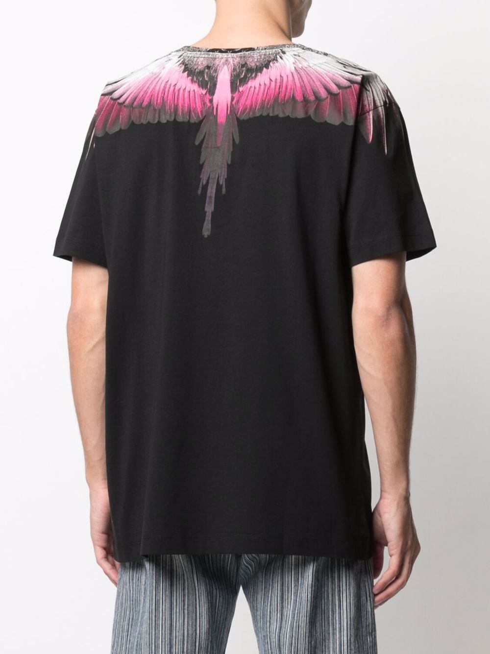 MARCELO BURLON Wings Regular T-Shirt Black - MAISONDEFASHION.COM