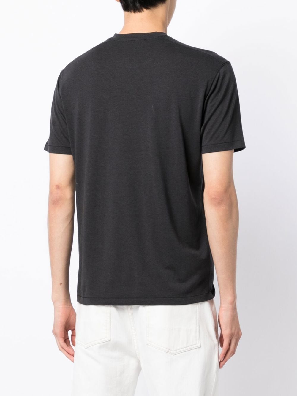 TOM FORD Solid-colour crew-neck T-shirt Black - MAISONDEFASHION.COM