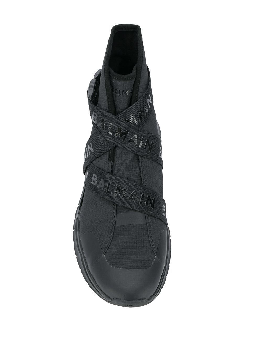 BALMAIN B-Troop High Top Sneakers Black - Maison De Fashion 