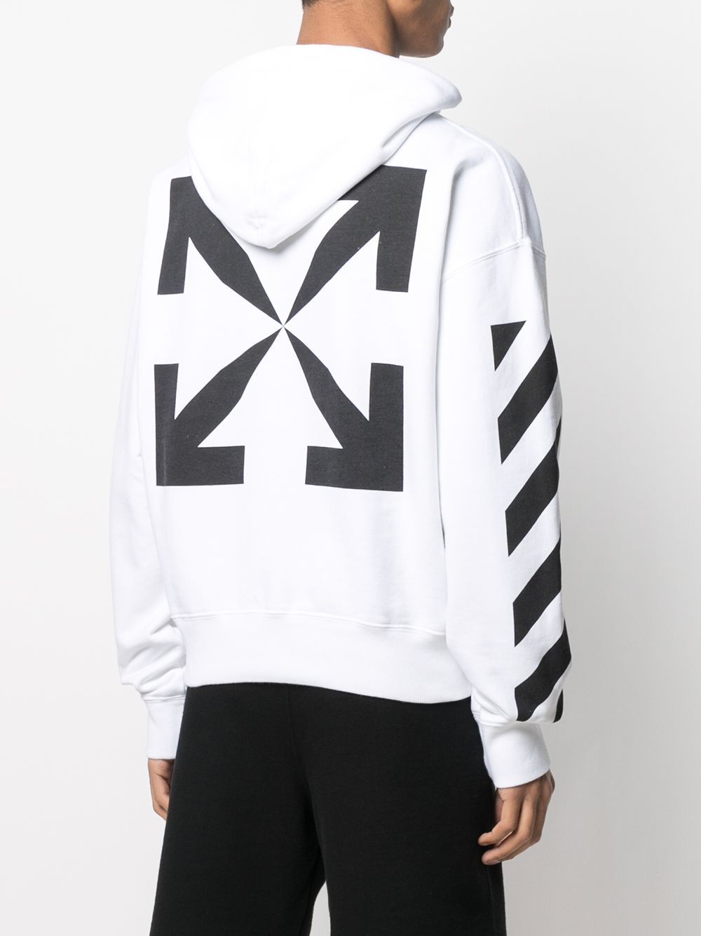 OFF-WHITE Blue Mona Lisa Over Hoodie White - Maison De Fashion 