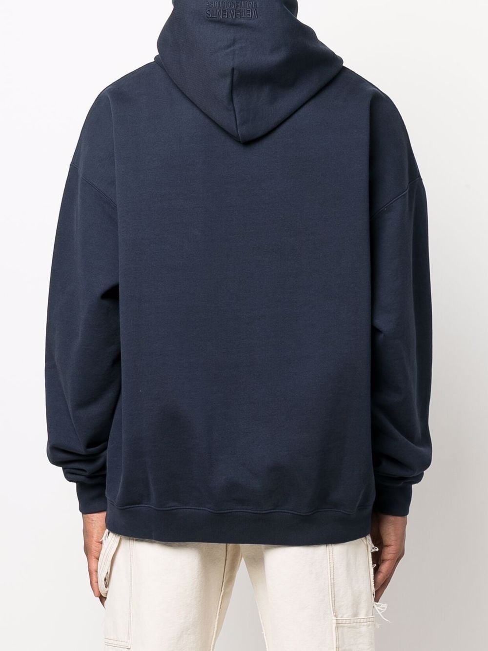 VETEMENTS Haute Couture Hoodie Navy - MAISONDEFASHION.COM