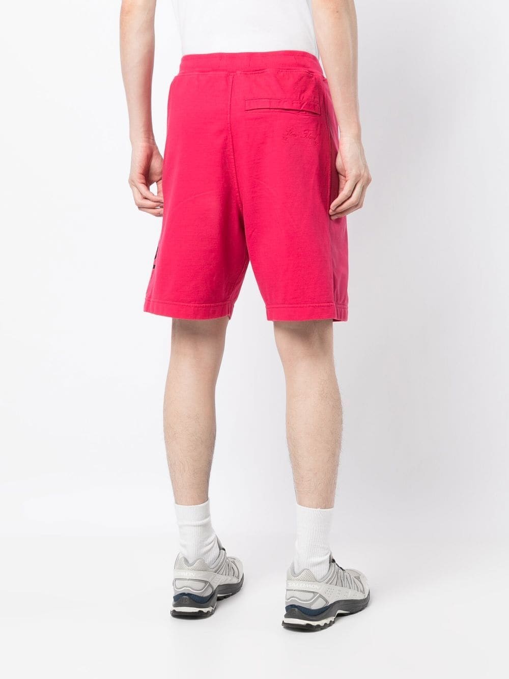 STONE ISLAND Number-print cotton shorts - MAISONDEFASHION.COM