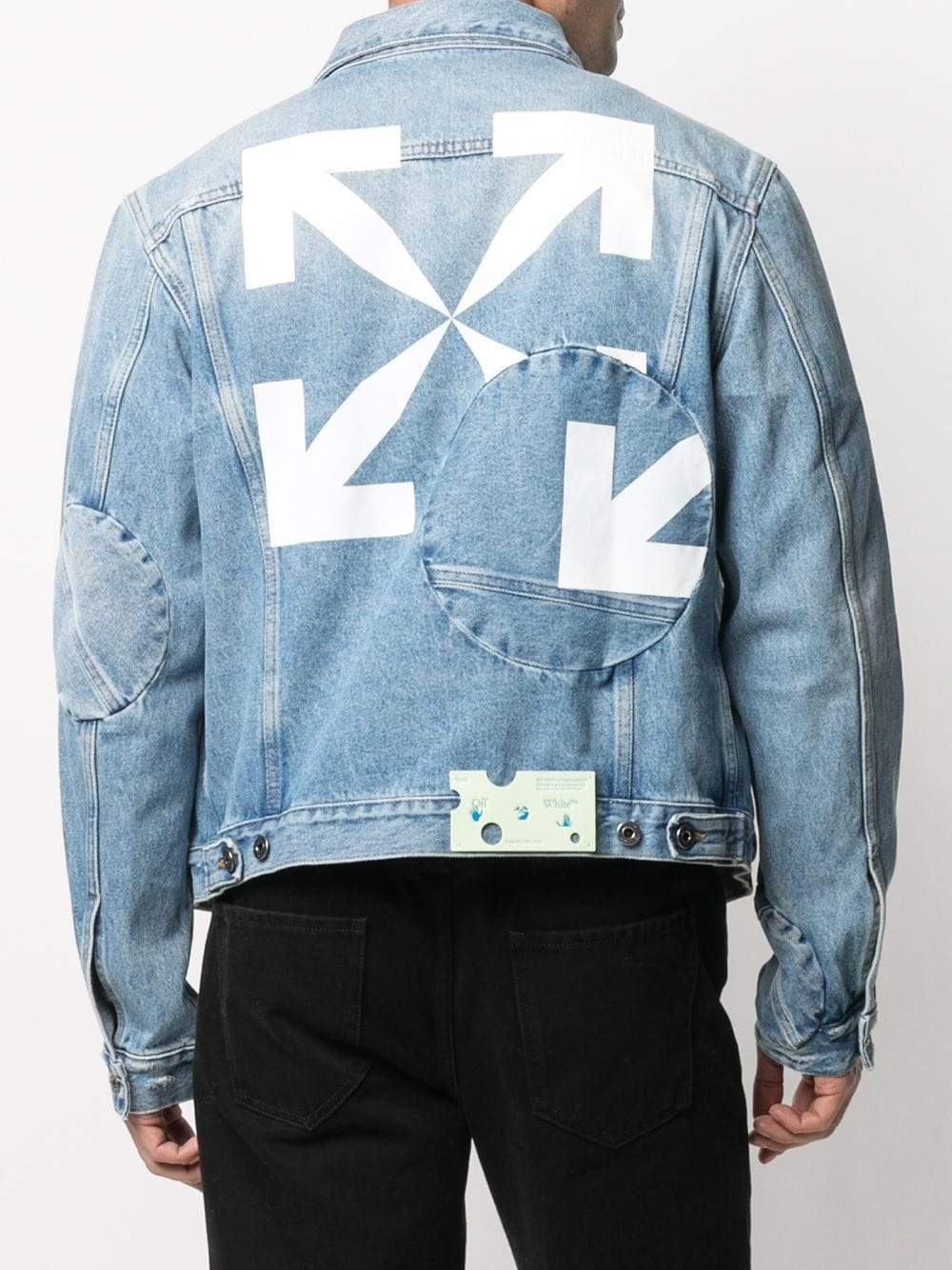 OFF-WHITE Twist Arrow Denim Jacket Blue - Maison De Fashion 