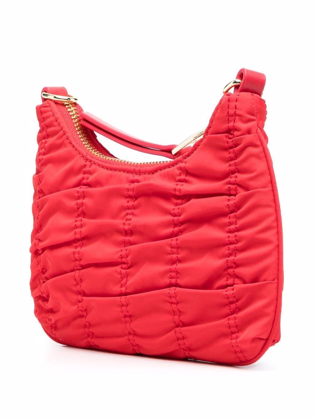 VERSACE JEANS COUTURE WOMEN Logo Pleated Bag Red - MAISONDEFASHION.COM