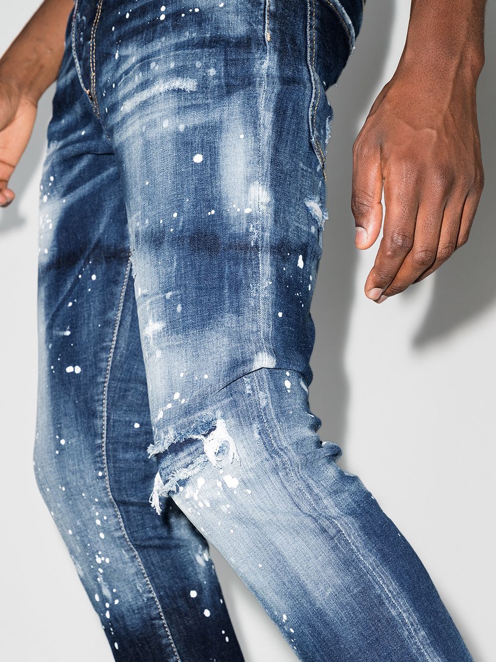 DSQUARED2 Skater skinny jeans Blue – MAISONDEFASHION.COM