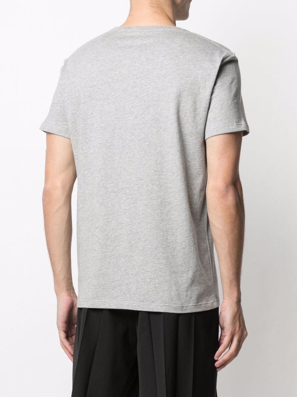 ALEXANDER MCQUEEN Embroidered Logo T-shirt Grey - MAISONDEFASHION.COM