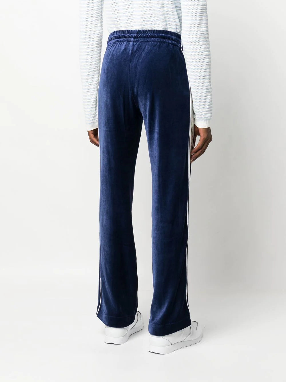 CASABLANCA Side-stripe Laurel Track Pants Blue/Multicolour - MAISONDEFASHION.COM