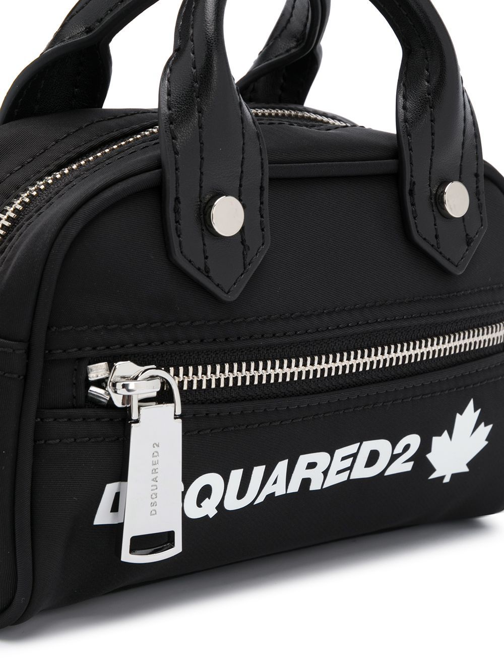 DSQUARED2 Maple Leaf Logo Handbag Black - Maison De Fashion 