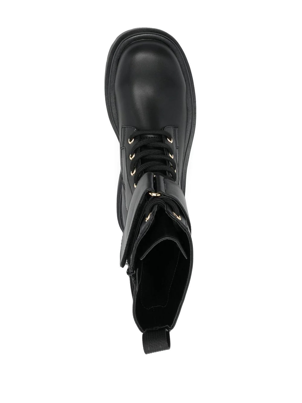 VERSACE WOMEN Metal Logo Ankle Boots Black - MAISONDEFASHION.COM