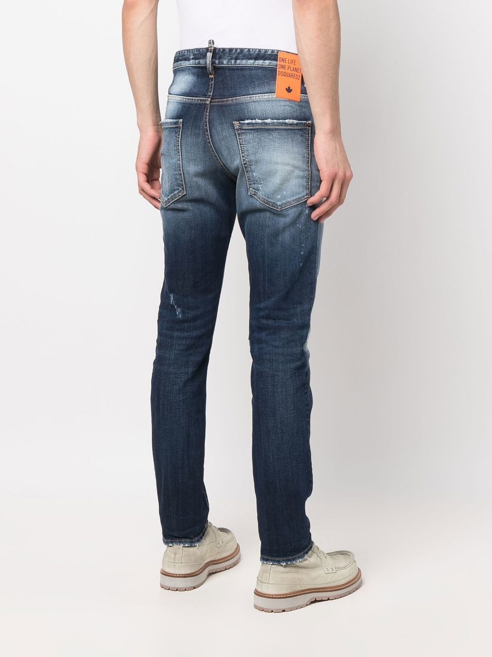DSQUARED2 Distressed-effect Slim Jeans Blue - MAISONDEFASHION.COM