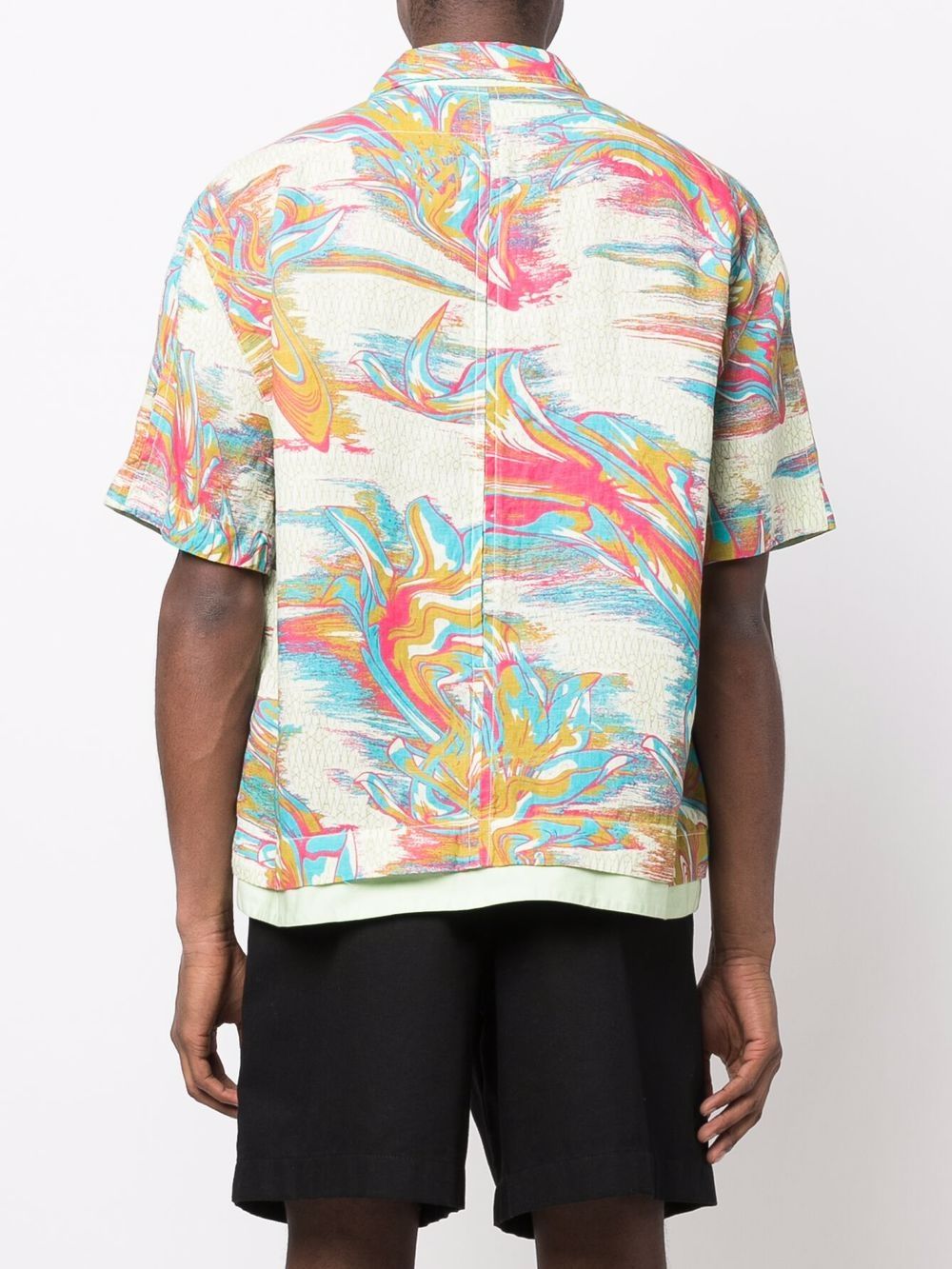 STONE ISLAND SHADOW PROJECT All-over graphic-print shirt - MAISONDEFASHION.COM