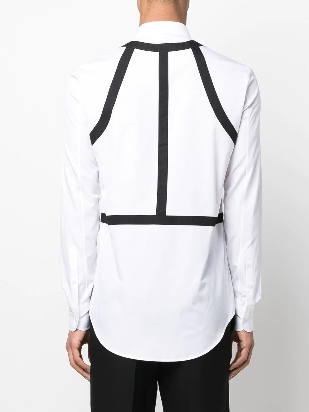 ALEXANDER MCQUEEN Full Harness Shirt White - MAISONDEFASHION.COM