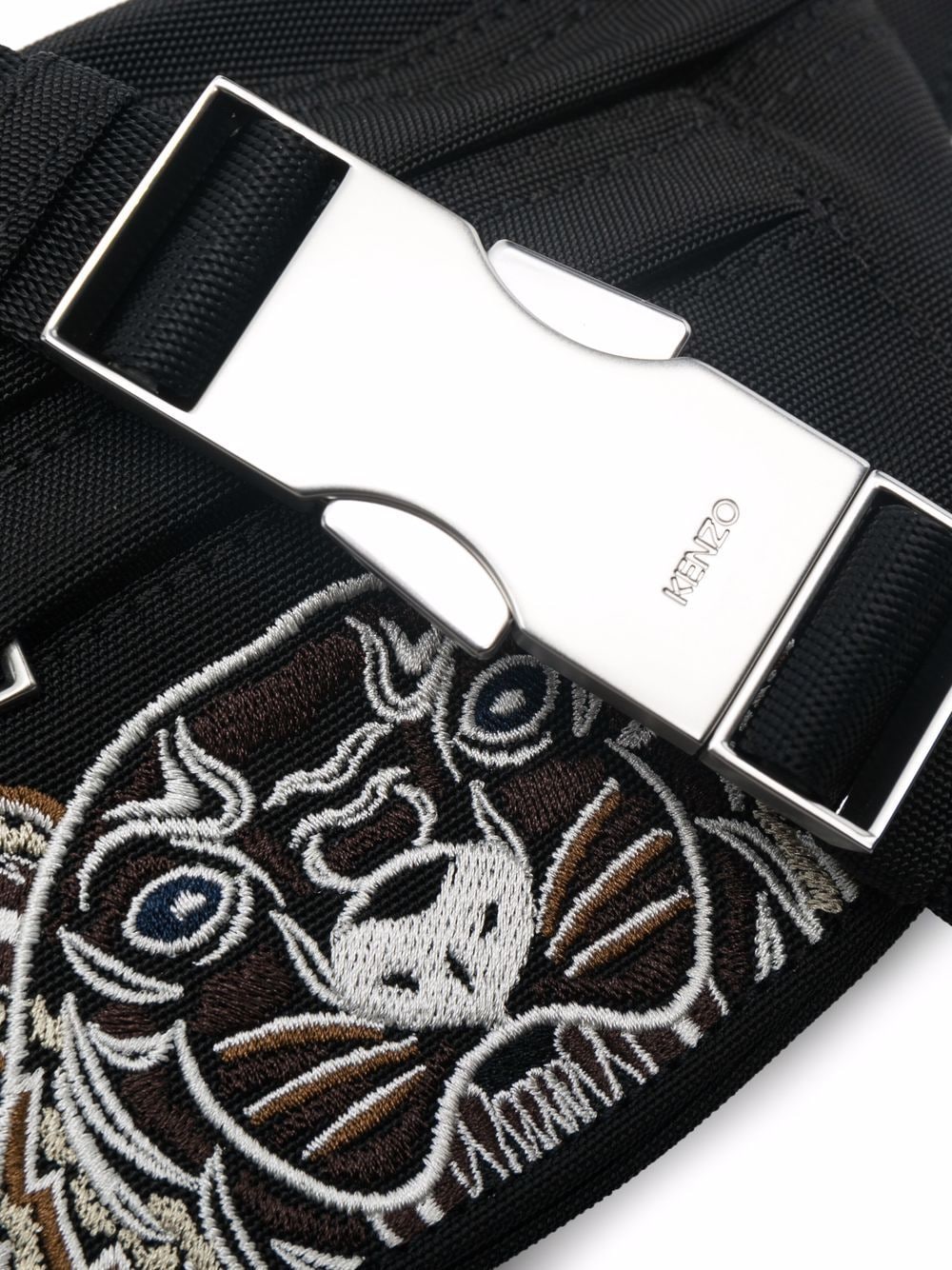 KENZO Embroidered Tiger Belt Bag Black - MAISONDEFASHION.COM