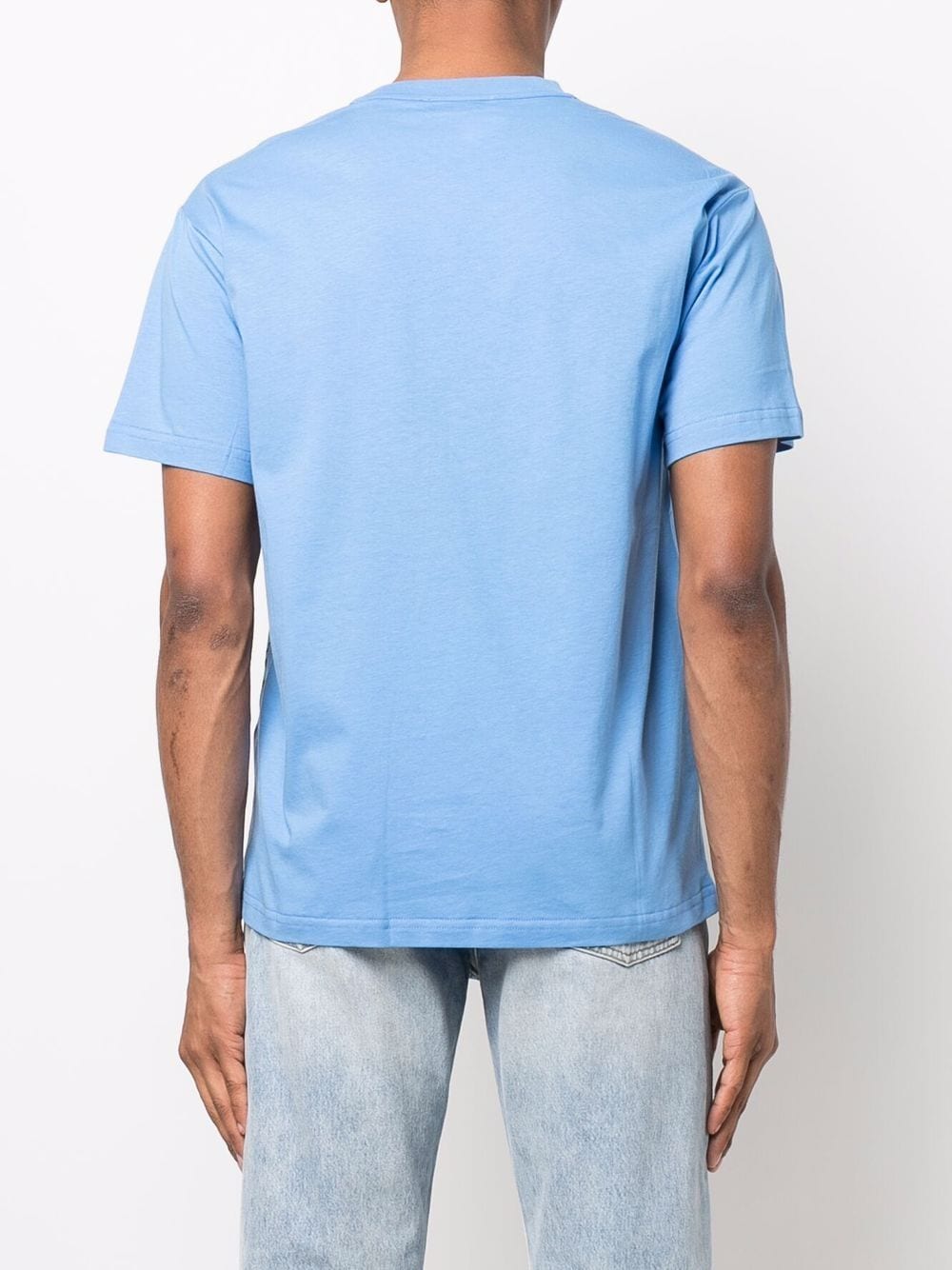 VERSACE Garland Sun-print cotton T-shirt Blue - MAISONDEFASHION.COM