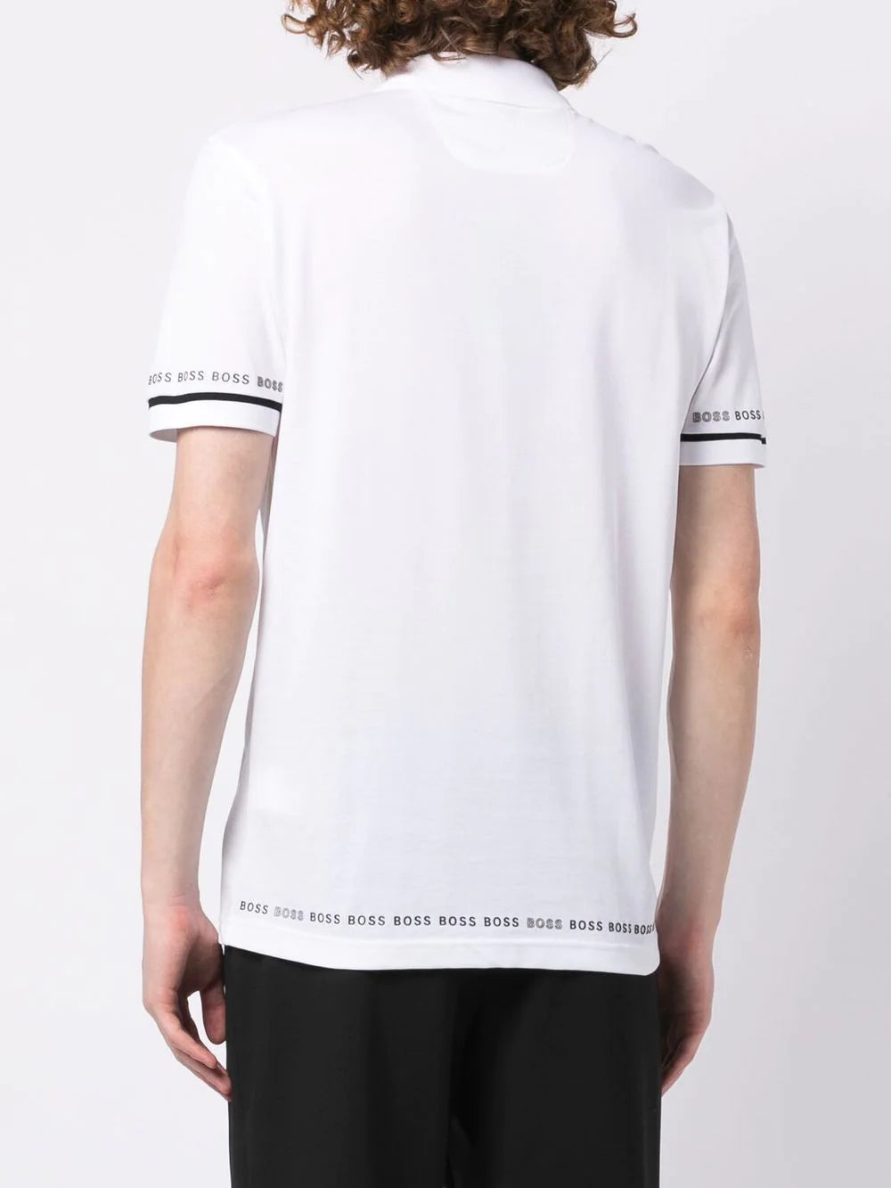 Hugo Boss Polo Shirt in Logo Details White - MAISONDEFASHION.COM