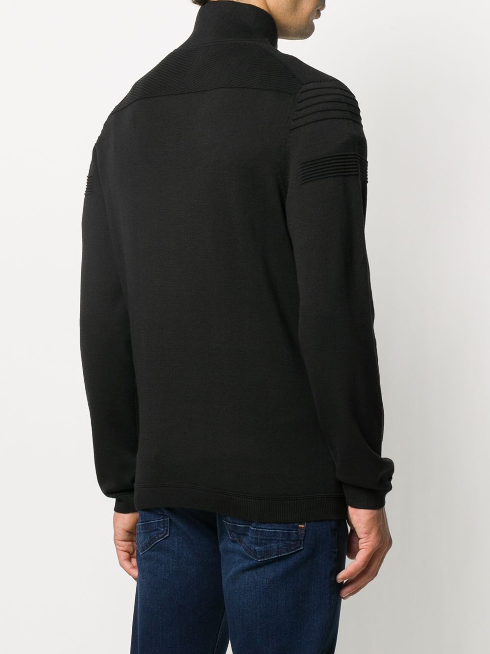 BOSS Quarter Zip Sweatshirt Black - Maison De Fashion 