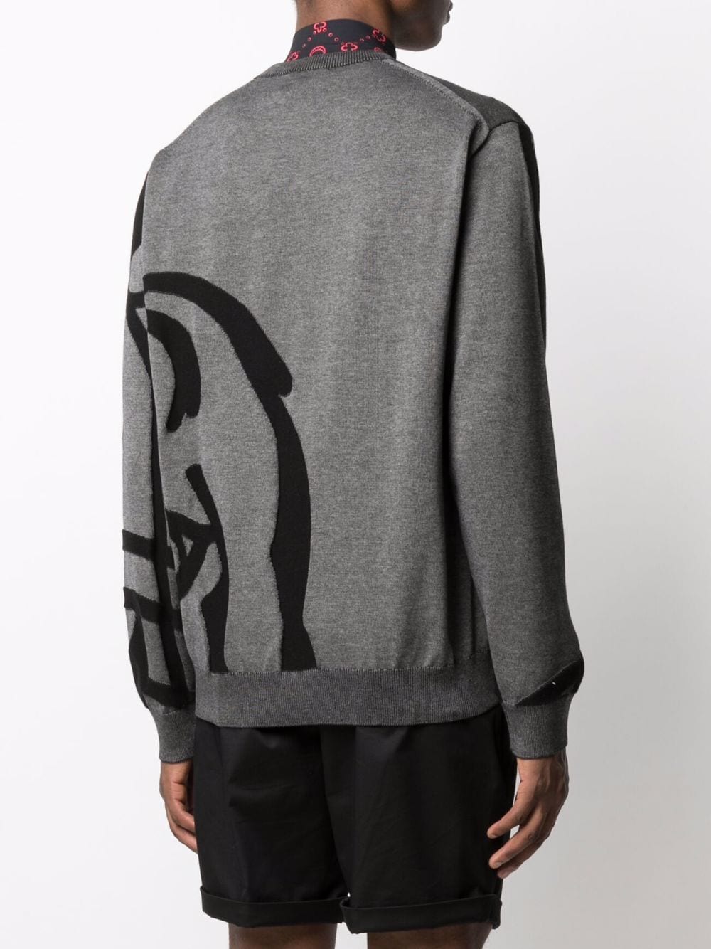 KENZO K-Tiger Knitted Sweatshirt Grey - MAISONDEFASHION.COM