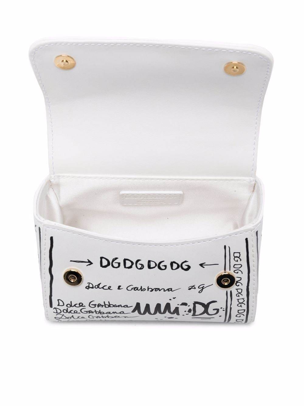DOLCE & GABBANA KIDS Graffiti-print tote bag White