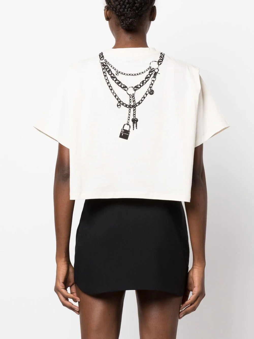 PACO RABANNE WOMEN Chain Print T-Shirt Nude