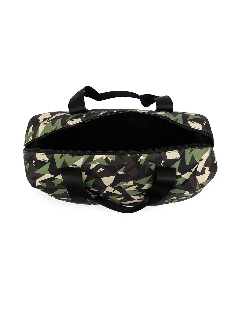 FENDI KIDS Camouflage Print Gym Bag Green/Black - MAISONDEFASHION.COM